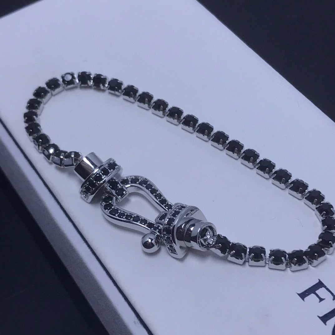 Miro FORCE LARGE HORSESHOE FULL DIAMOND TENNIS BRACELET
