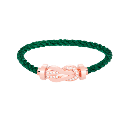 Miro CHANCE LARGE 8 FIGURE BUCKLE HALF DIAMOND BRACELET ROSE GOLD