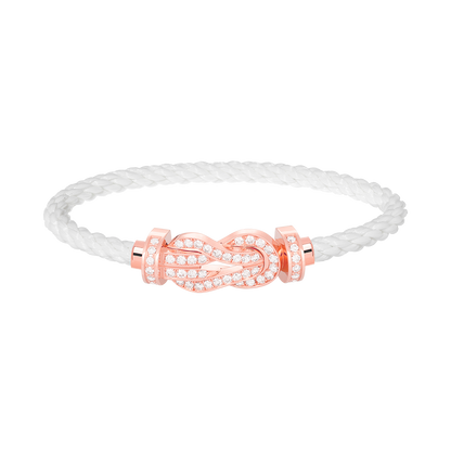 Miro CHANCE LARGE 8 FIGURE BUCKLE FULL DIAMOND BRACELET ROSE GOLD
