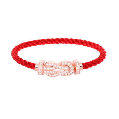 Miro CHANCE LARGE 8 FIGURE BUCKLE FULL DIAMOND BRACELET ROSE GOLD