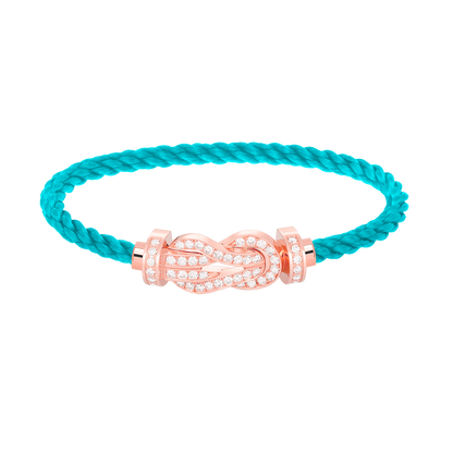 Miro CHANCE LARGE 8 FIGURE BUCKLE FULL DIAMOND BRACELET ROSE GOLD