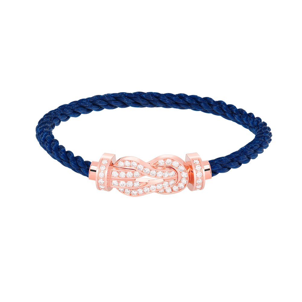 Miro CHANCE LARGE 8 FIGURE BUCKLE FULL DIAMOND BRACELET ROSE GOLD