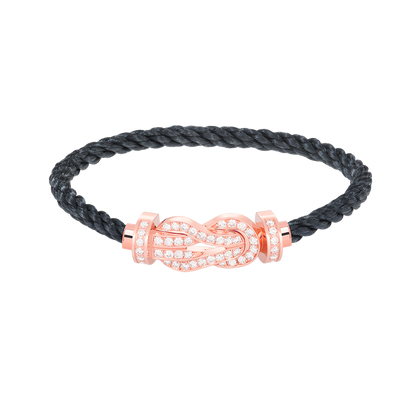 Miro CHANCE LARGE 8 FIGURE BUCKLE FULL DIAMOND BRACELET ROSE GOLD