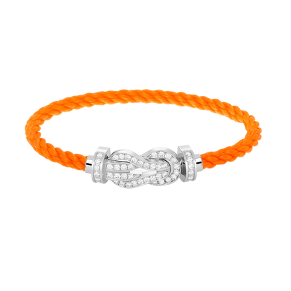 Miro CHANCE LARGE 8 FIGURE BUCKLE FULL DIAMOND BRACELET SILVER