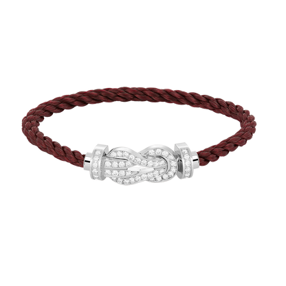 Miro CHANCE LARGE 8 FIGURE BUCKLE FULL DIAMOND BRACELET SILVER