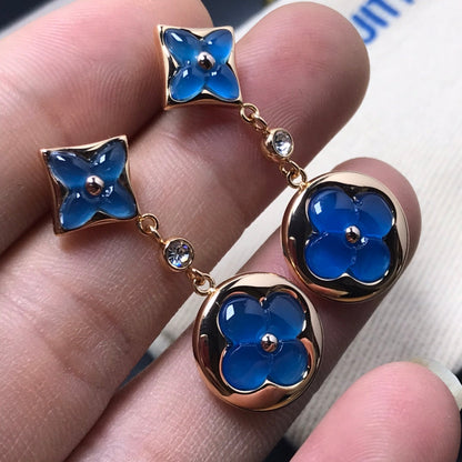 Miro STAR AND SUN AGATE DIAMOND EARRINGS