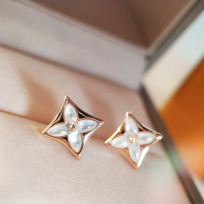 ミロスター モップ ピンクゴールドピアス