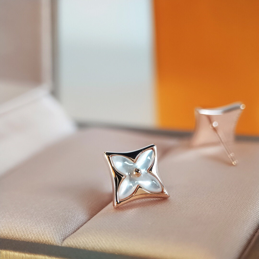 ミロスター モップ ピンクゴールドピアス