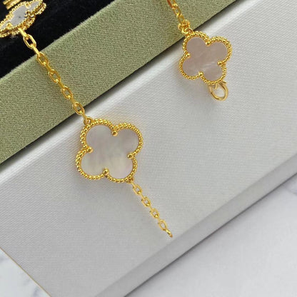 Miro MAGIC CLOVER MOP GOLD BRACELET 5 MOTIFS