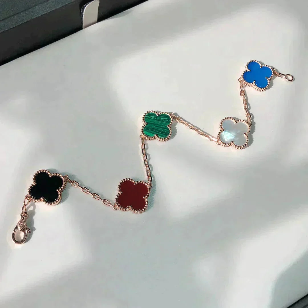 [Miro ]New CLOVER 5 MOTIFS MULTICOLOR BRACELET