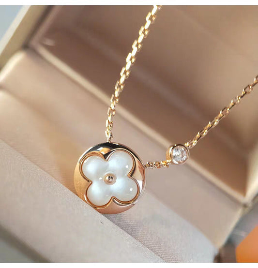 Miro SUN MOP GOLD 1 DIAMOND NECKLACE