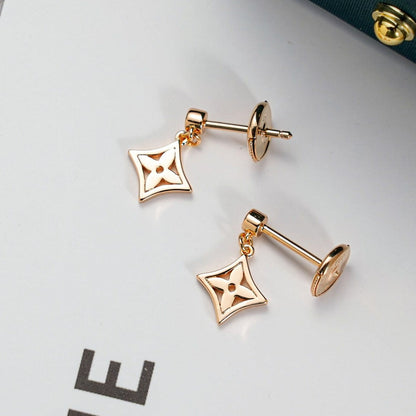 Miro STAR EARRINGS Pink GOLD