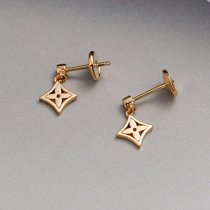Miro STAR EARRINGS Pink GOLD