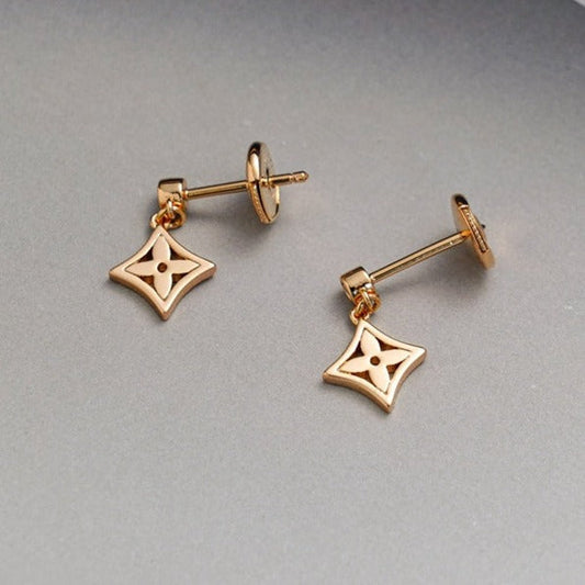 Miro STAR EARRINGS Pink GOLD
