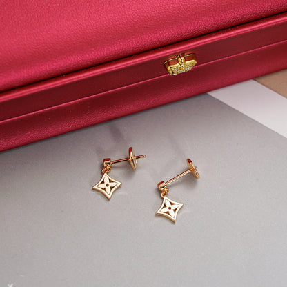 Miro STAR EARRINGS Pink GOLD