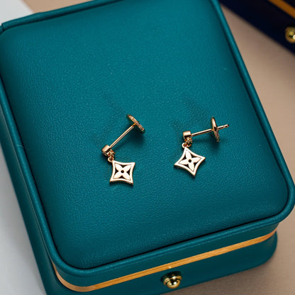 Miro STAR EARRINGS Pink GOLD