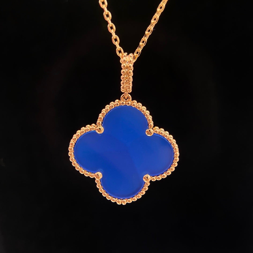 Miro CLOVER 25MM NECKLACE TURQUOISE ROSE GOLD