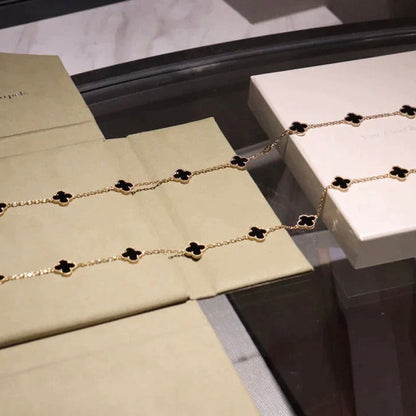Miro CLOVER 20 MOTIFS ONYX NECKLACE