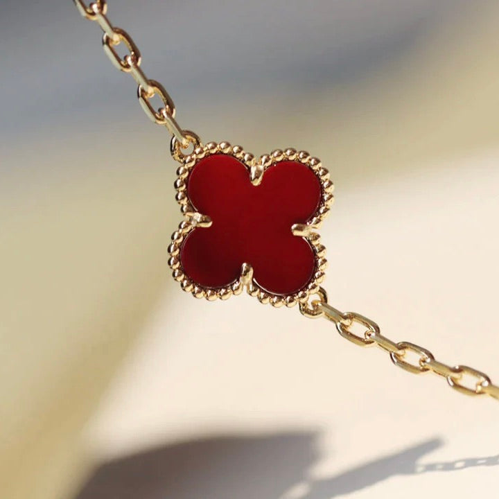 Miro CLOVER 20 MOTIFS CARNELIAN NECKLACE