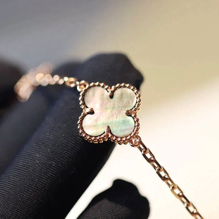 Miro CLOVER 20 MOTIFS DARK MOP DIAMOND  NECKLACE