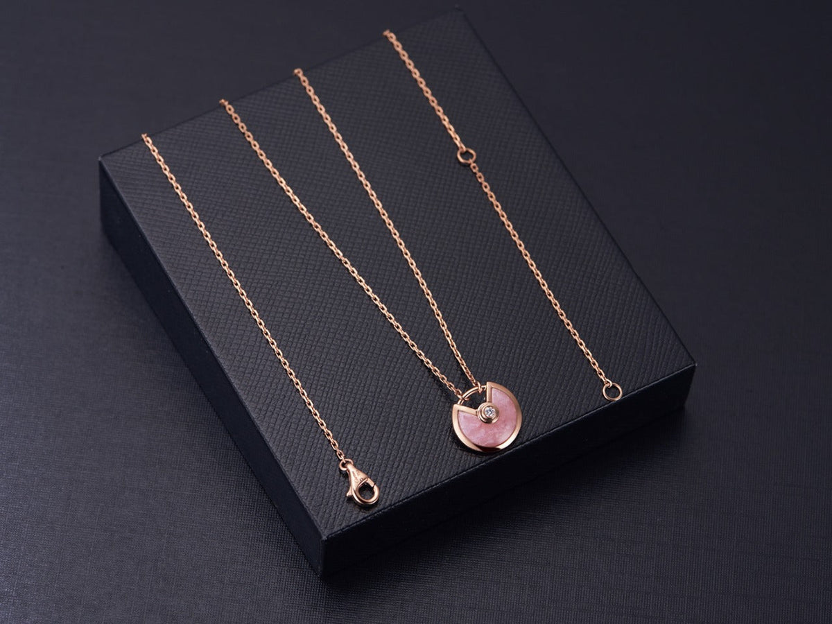 Miro AMULETTE ROSE GOLD PINK MOP NECKLACE