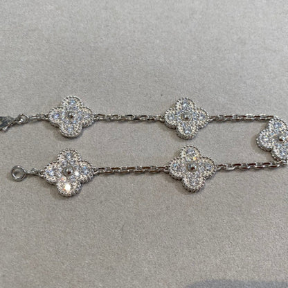[Miro ] New  CLOVER 5 MOTIF FULL DIAMOND BRACELET COLLECTION