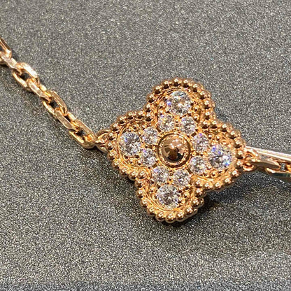 [Miro ] New  CLOVER 5 MOTIF FULL DIAMOND BRACELET COLLECTION