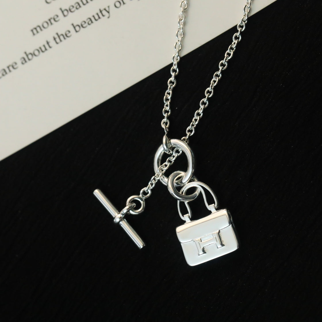 Miro POP H PEDANT SILVER NECKLACE
