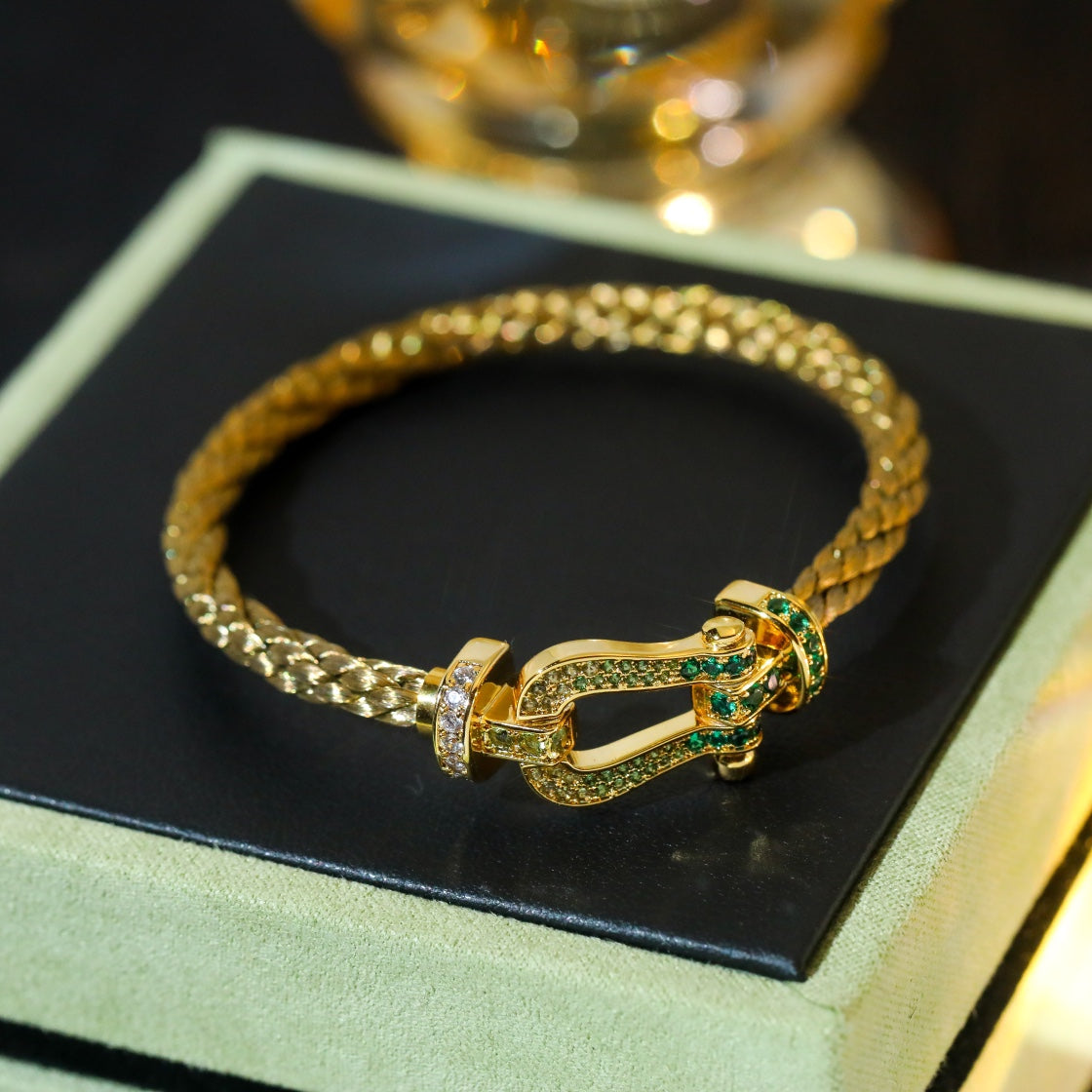 Miro FORCE 10 GOLD GREEN DIAMOND PAVED