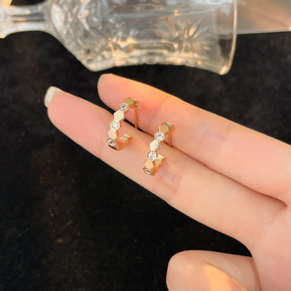 Miro BEE LOVE DIAMOND HOOP EARRINGS