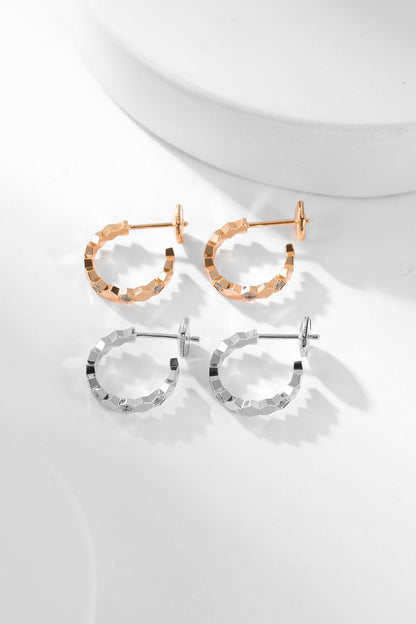 Miro BEE LOVE DIAMOND HOOP EARRINGS
