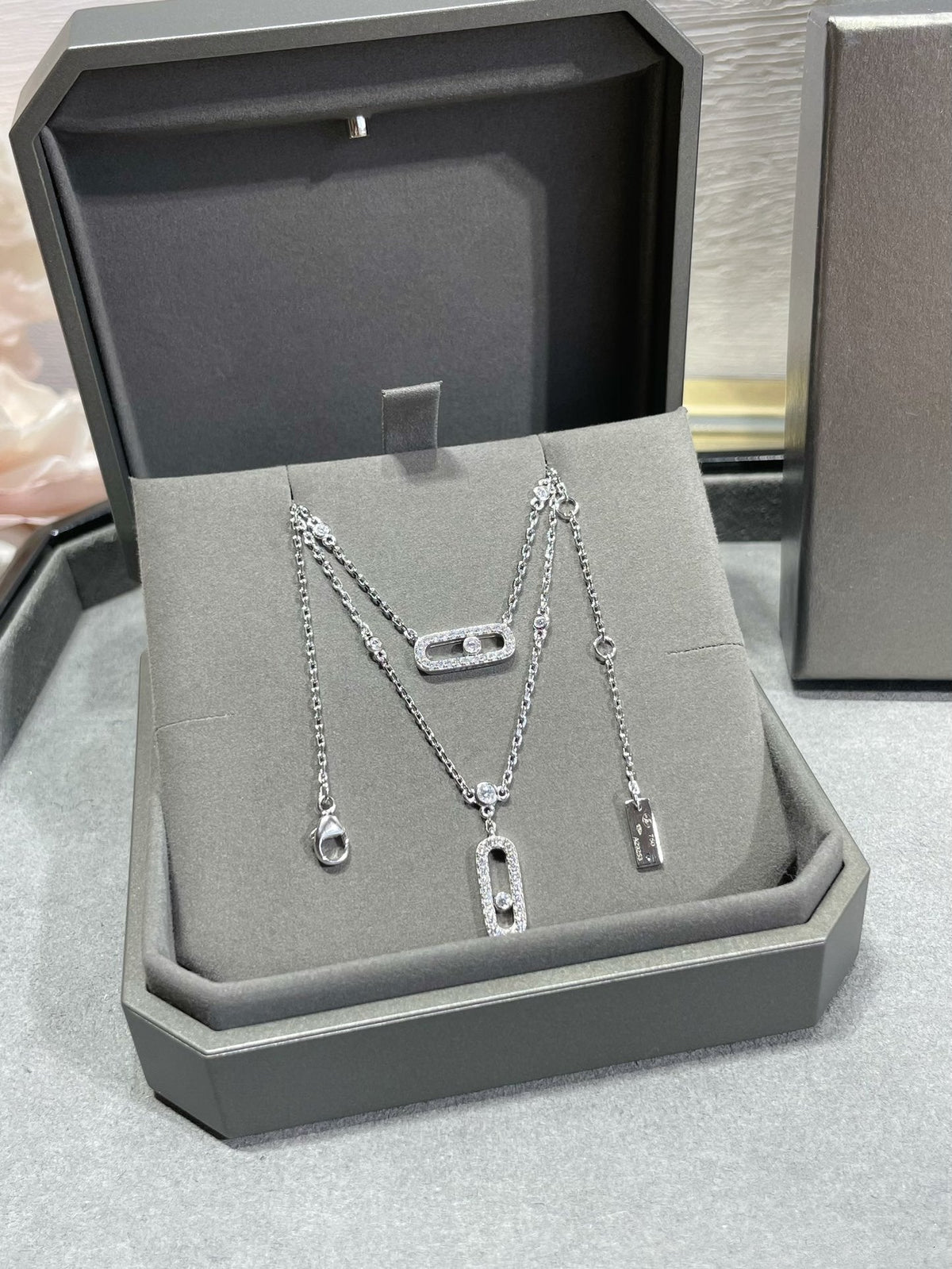 [Miro ]MOVE 2 ROW DIAMOND NECKLACE