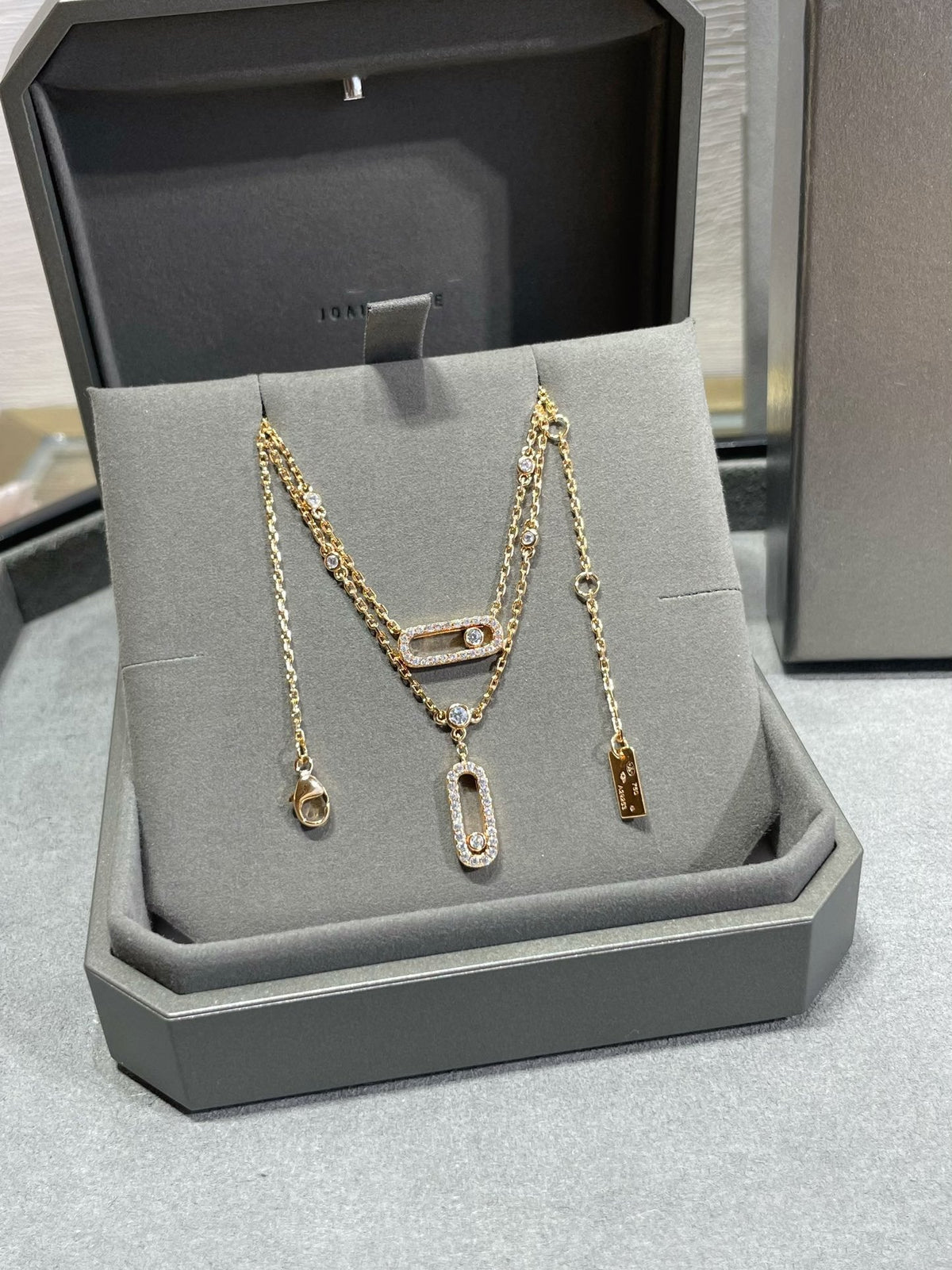 [Miro ]MOVE 2 ROW DIAMOND NECKLACE