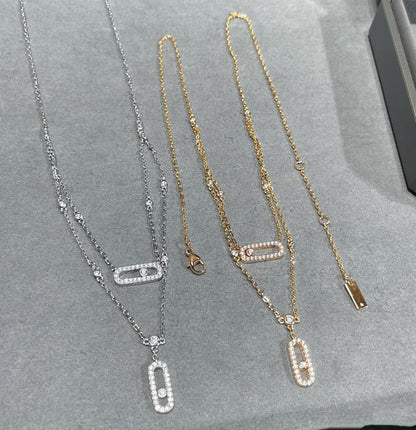 [Miro ]MOVE 2 ROW DIAMOND NECKLACE