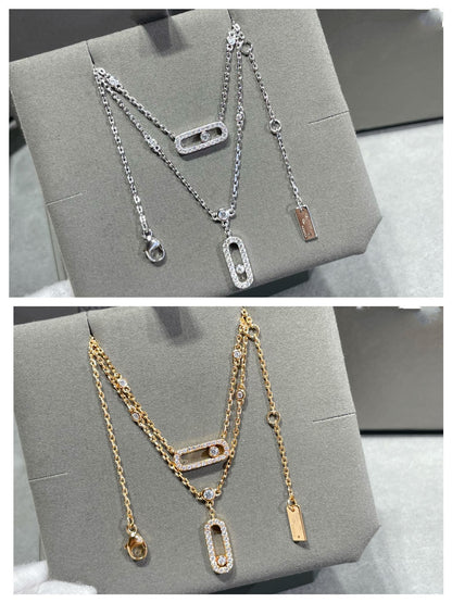 [Miro ]MOVE 2 ROW DIAMOND NECKLACE