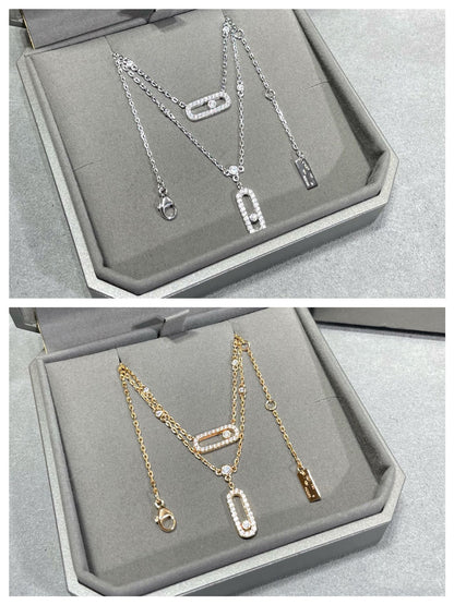 [Miro ]MOVE 2 ROW DIAMOND NECKLACE