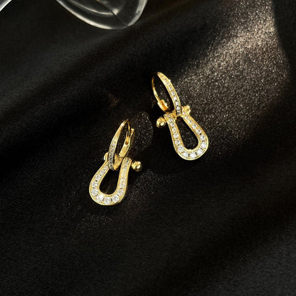 Miro FORCE 10 FULL DIAMOND DROP EARRINGS MEDIUM MODEL