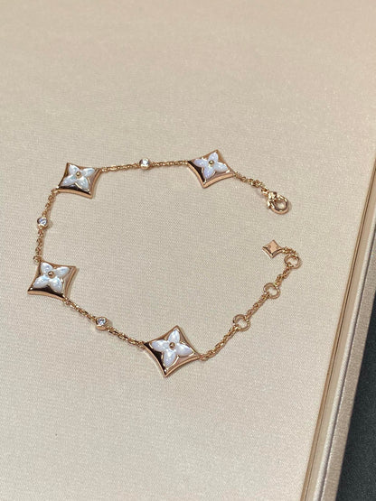 Miro STAR 4 MOTIF MOP DIAMOND PINK GOLD BRACELET