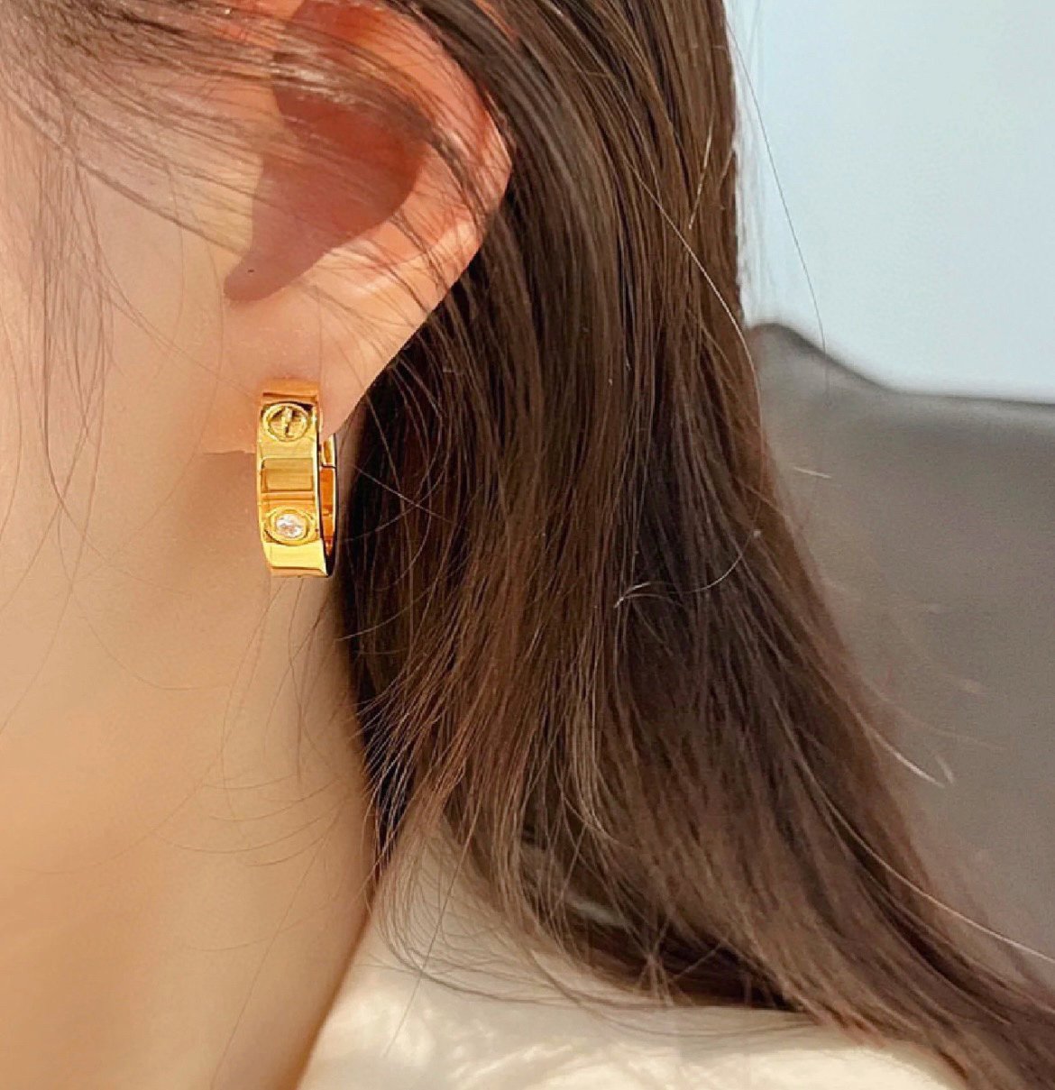 Miro LOVE 5.5MM 1ダイヤモンドイヤリング
