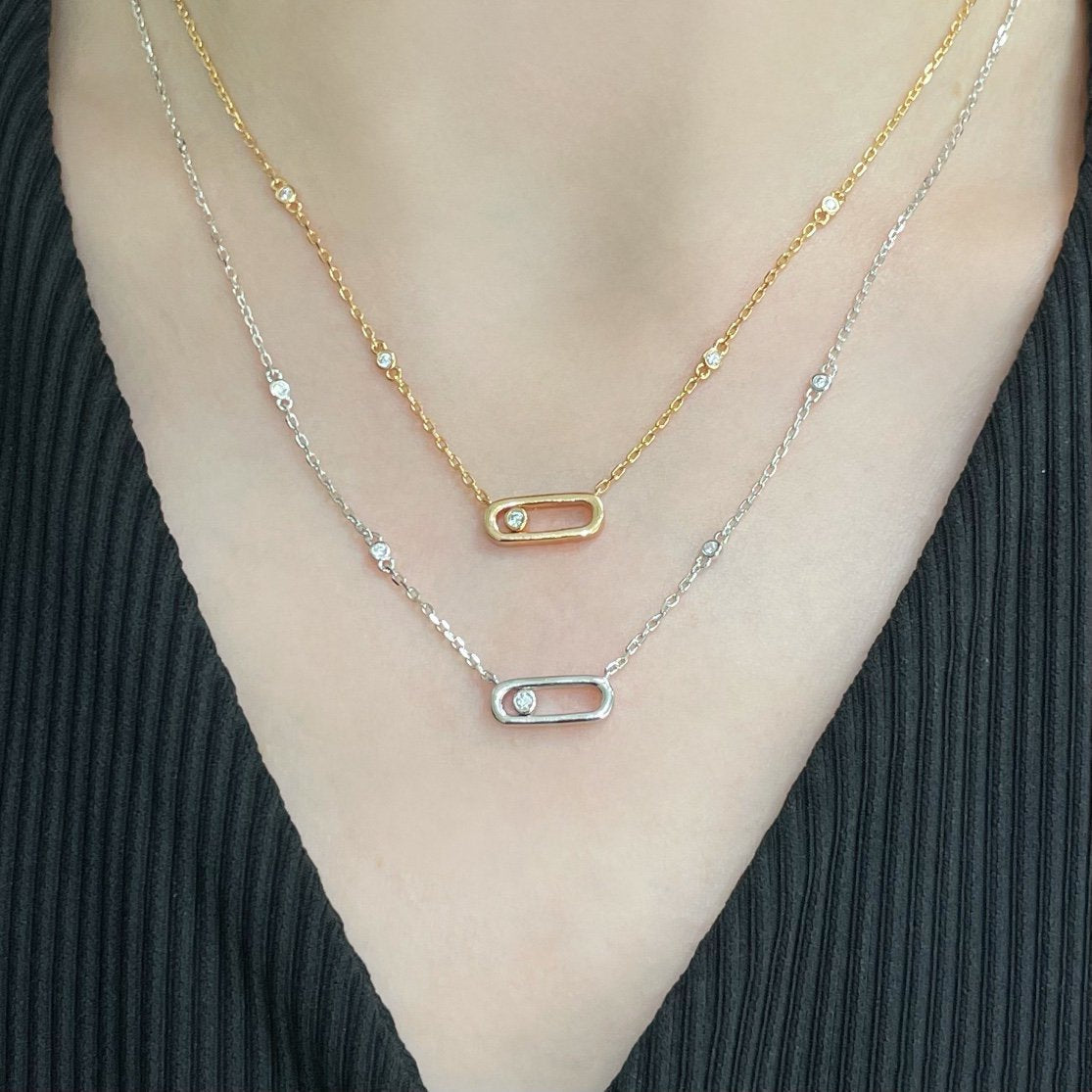 [Miro ]MOVE UNO DIAMOND NECKLACE