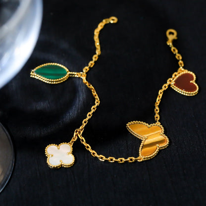 Miro LUCKY SPRING 5 MOTIF GOLD BRACELET