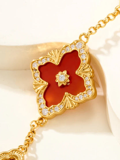 [Miro]B.C.L ENAMELED Five-Flower Bracelet£¨Various Colors) BIG SIZE