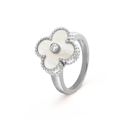 Miro CLOVER SILVER MOP DIAMOND RING