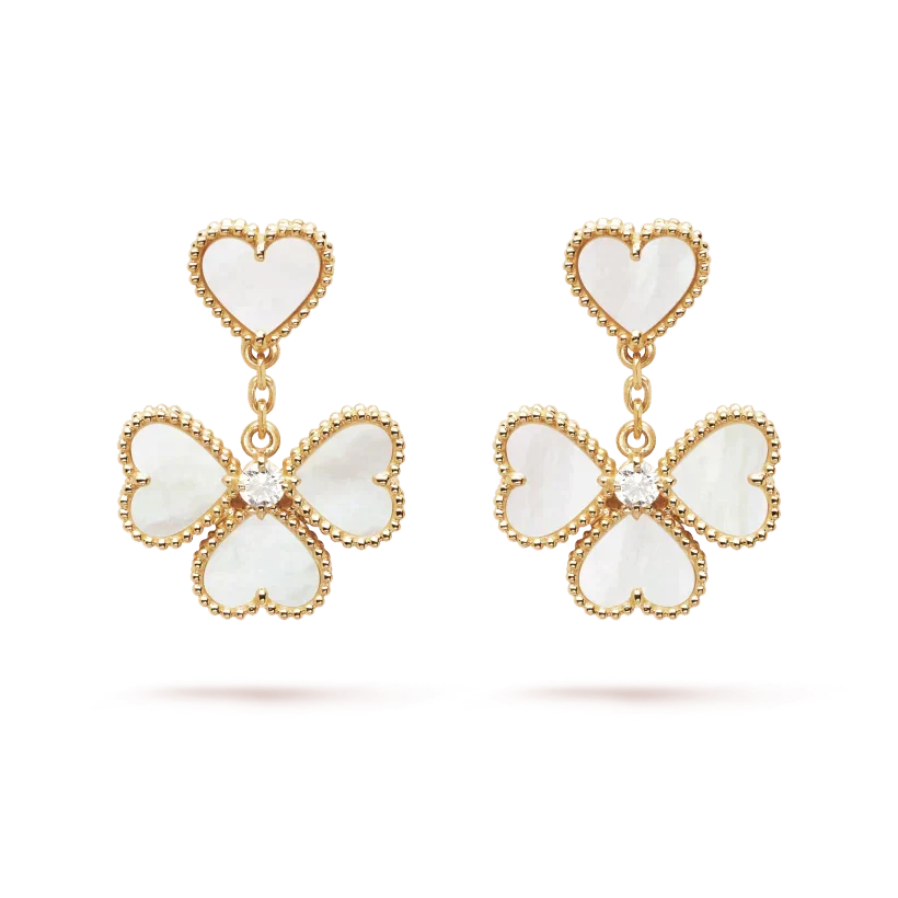 Miro CLOVER SWEET WHITE MOP EARRINGS