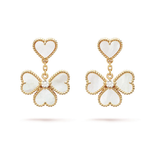 Miro CLOVER SWEET WHITE MOP EARRINGS