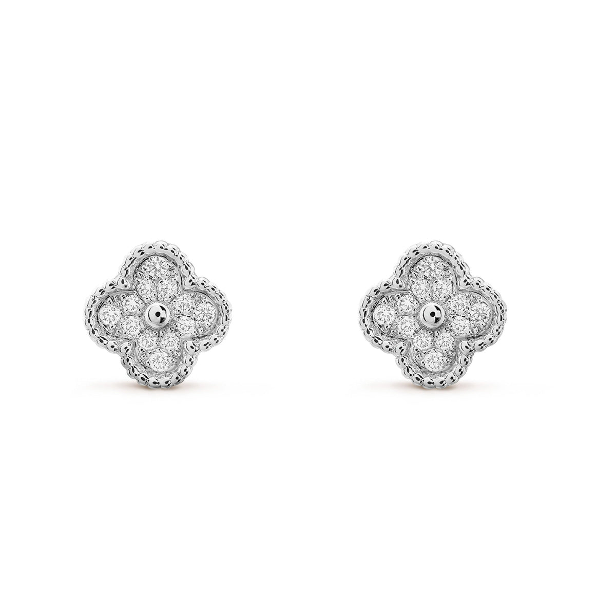 Miro CLOVER MINI DIAMOND STUD EARRINGS
