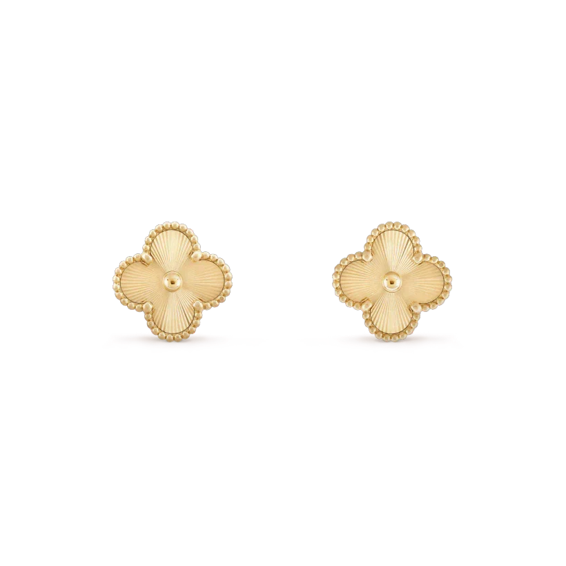 Miro CLOVER MINI 9.5MM LASER EARRINGS