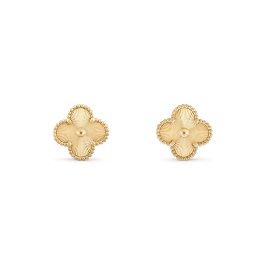 Miro CLOVER MINI 9.5MM LASER EARRINGS