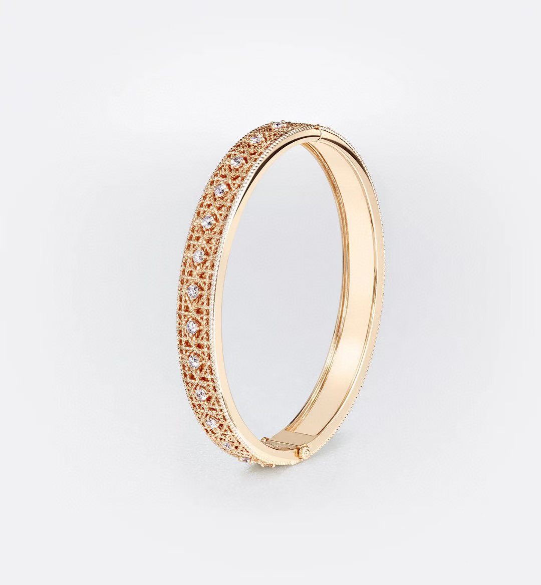[Miro ] 2026 WOVEN-PATTERN BRACELET SET WITH FULL DIAMOND INLAY THREE-COLORS