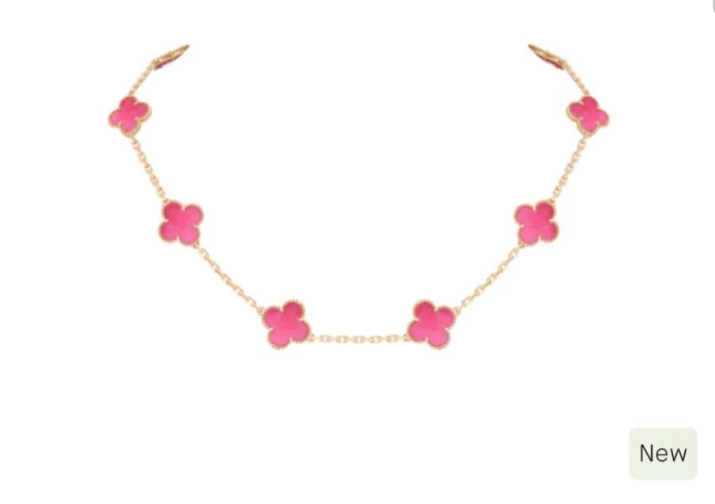 [Miro ] 26 NEW PINK BUBBLE ENAMEL SET  Gold
